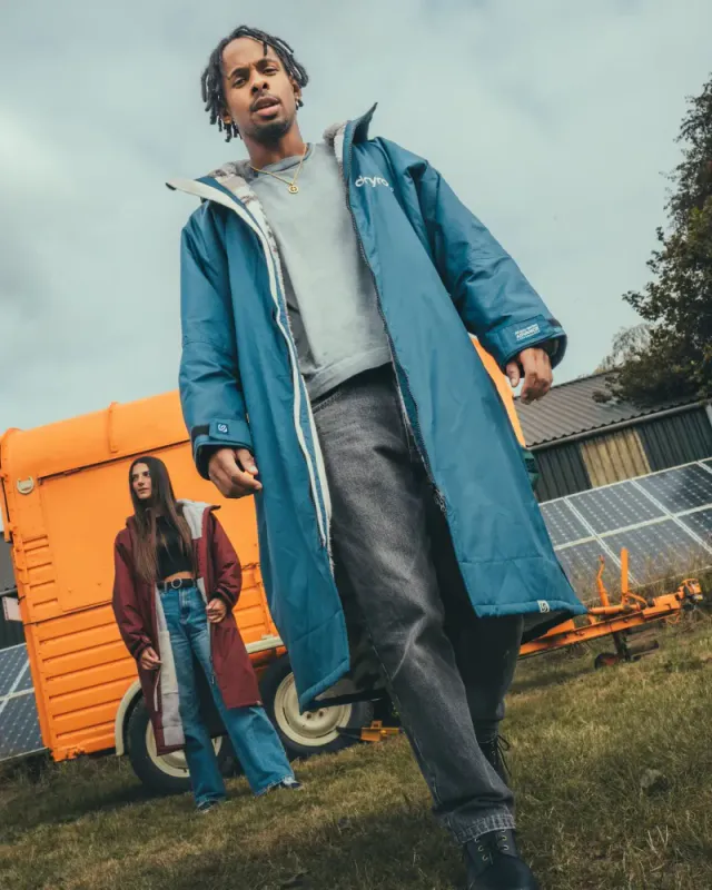 Dryrobe Advance Long Sleeve - Deep Sea Blue Camo - RECYCLED